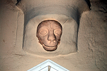 Face beneath the eastern south arcade respond June 2012